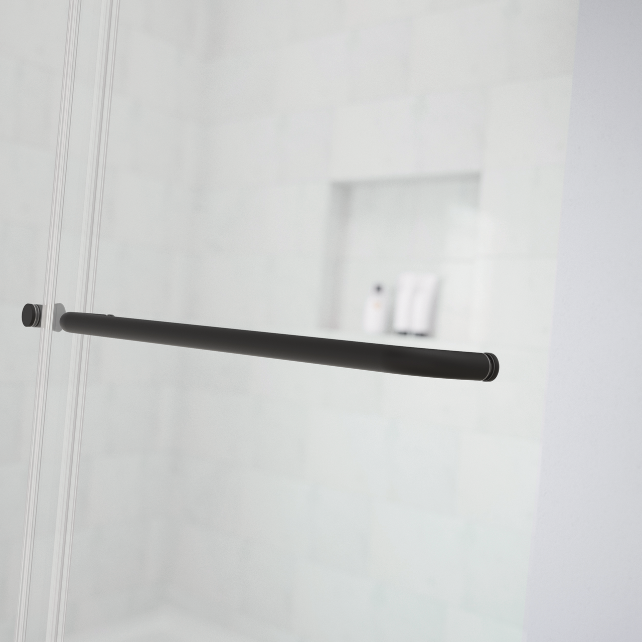 60" Shower / Clear / Matte Black