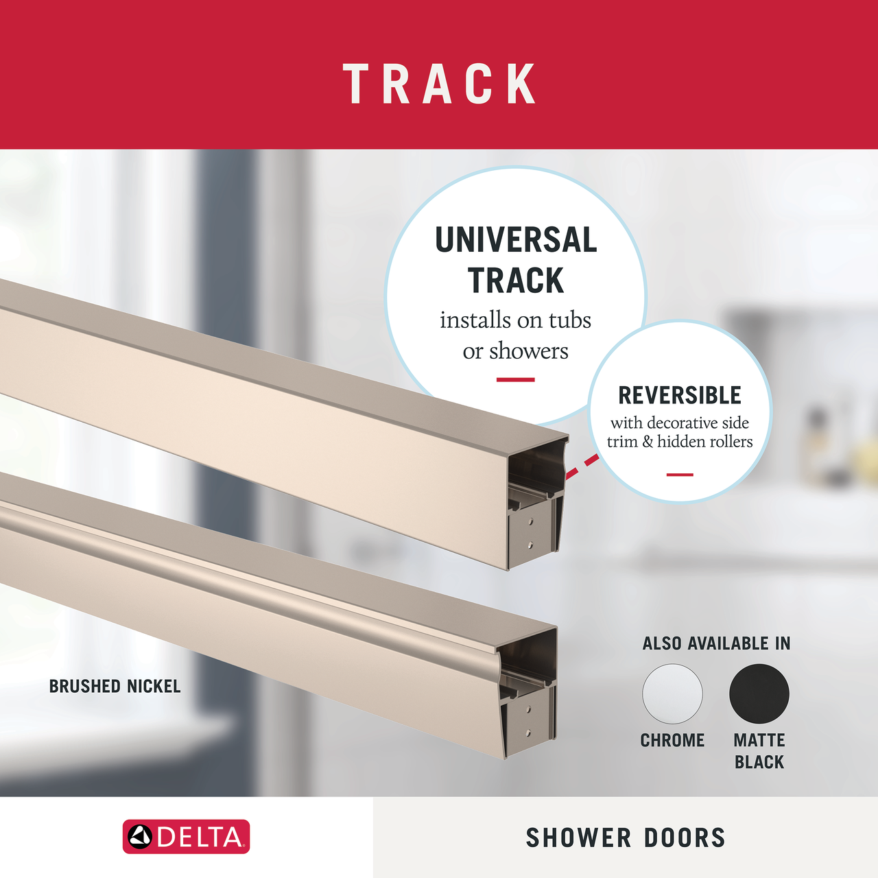 60" Shower / Privacy / Brushed Nickel (Shower Door)