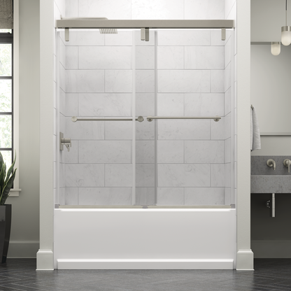 Bathtub with Sliding Glass Shower Door