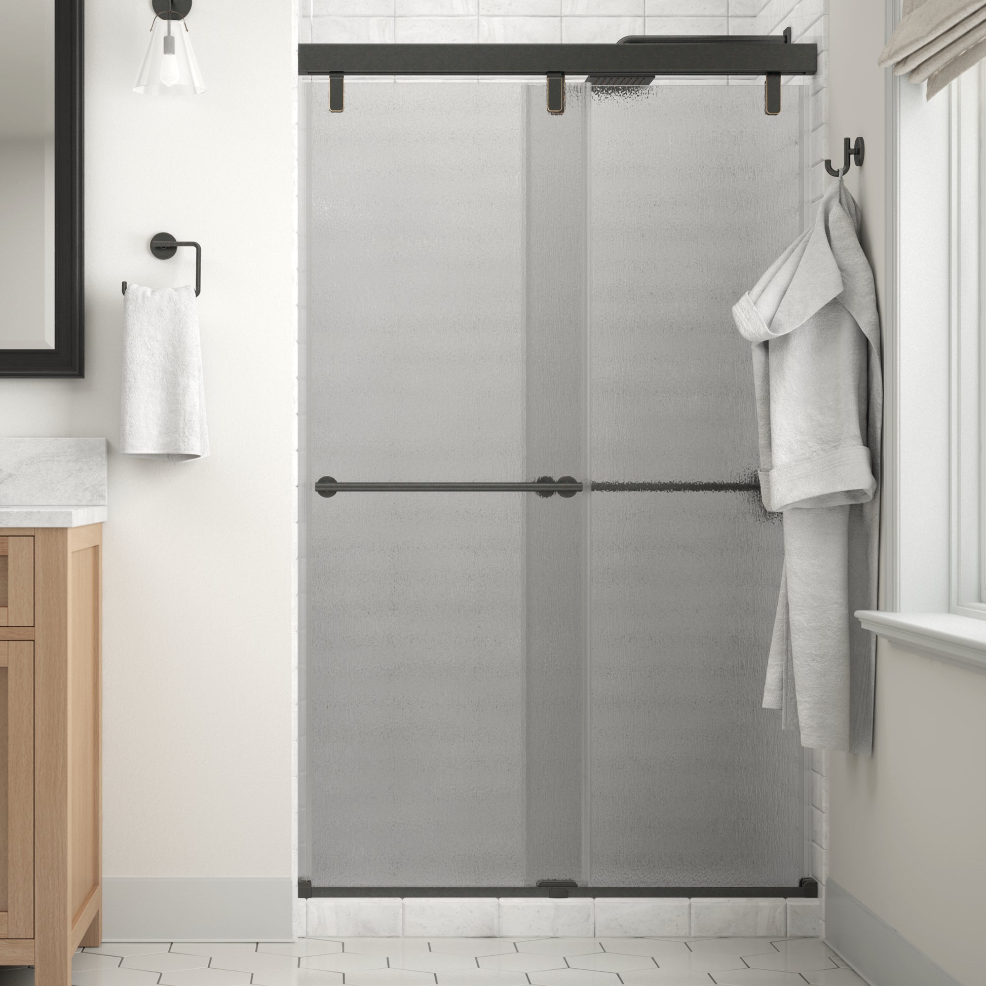 48" Shower / Rain / Delta Oil Rubbed Bronze