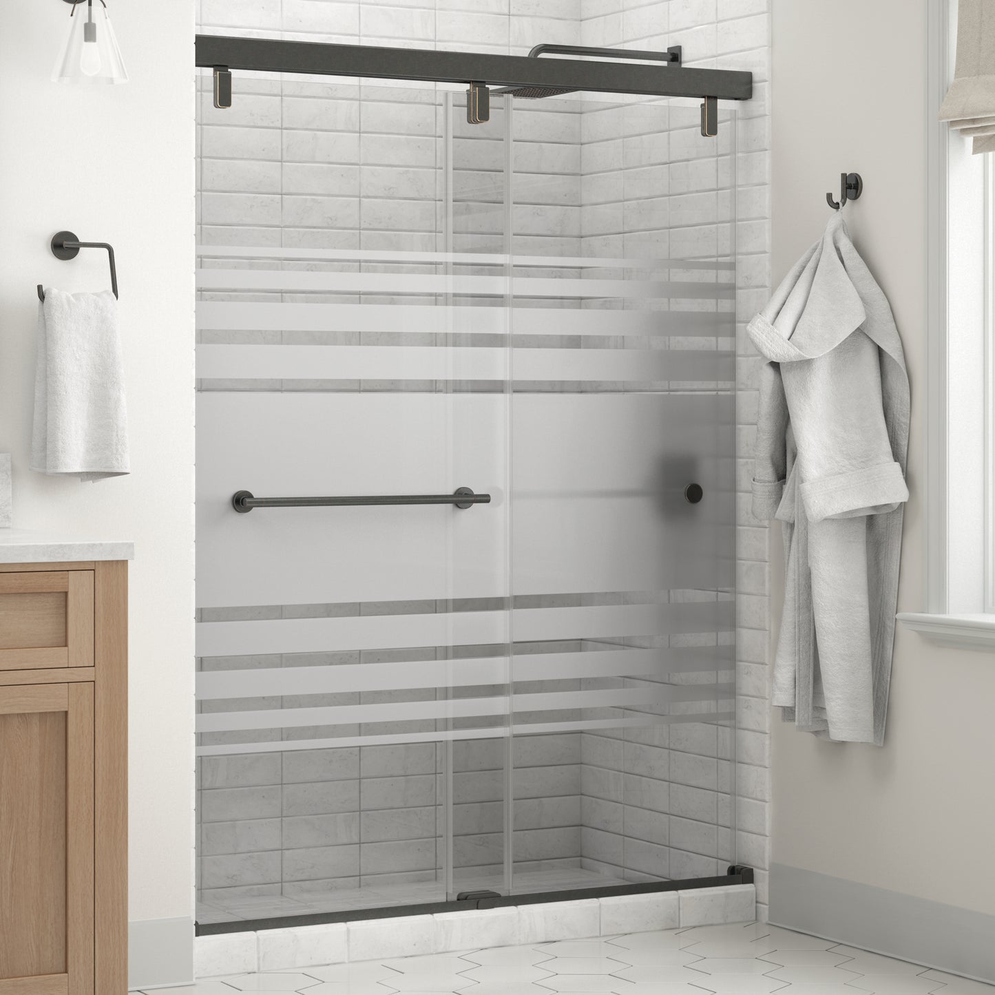 60" Shower / Transition / Delta Oil Rubbed Bronze